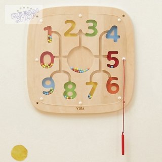 VIGA Drewniana Tablica Manipulacyjna Sensoryczna Nauka Liczenia Sorter
