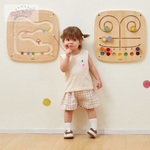 VIGA Drewniana Tablica Manipulacyjna Sensoryczna Przepływ Grawitacyjny