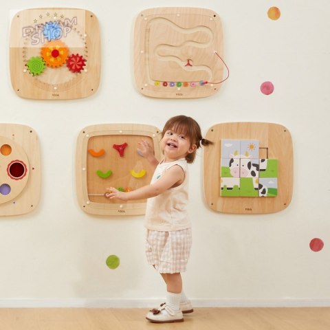 VIGA Drewniana Tablica Manipulacyjna Sensoryczna Przepływ Grawitacyjny