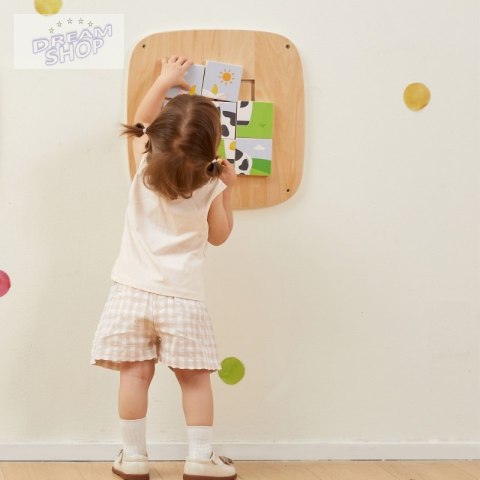 VIGA Drewniana Tablica Manipulacyjna Sensoryczna Układanka Obrazkowa