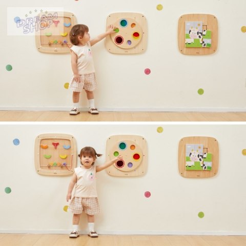 VIGA Drewniana Tablica Manipulacyjna Sensoryczna Układanka Obrazkowa