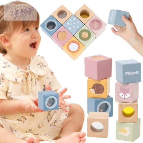VIGA Drewniane Klocki Sensoryczne PolarB