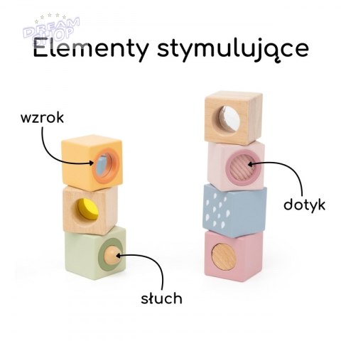 VIGA Drewniane Klocki Sensoryczne PolarB