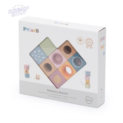 VIGA Drewniane Klocki Sensoryczne PolarB