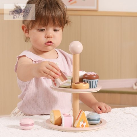 VIGA Drewniany Stojak na Ciasto z Akcesoriami
