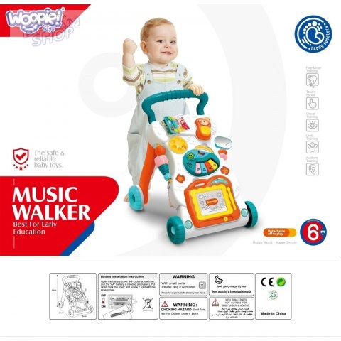 WOOPIE BABY Grający Chodzik z Znikopisem