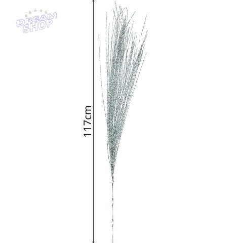 GAŁĄZKA DEKORACYJNA 117CM SREBRNA