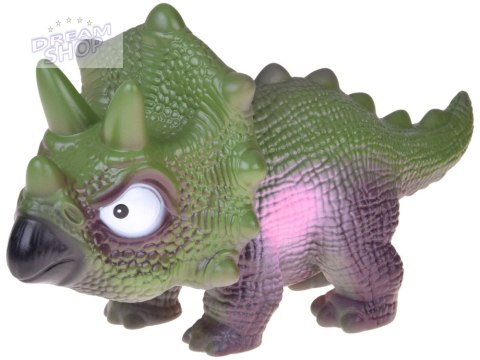 Interaktywny gumowy dinozaur triceratops figurka z dźwiękiem RYCZY ZA5726