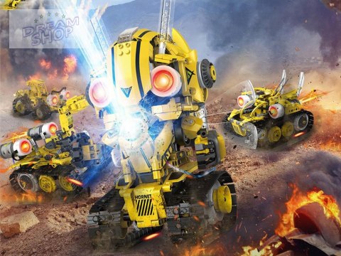 Klocki Techniczne Robots Pro 5w1 Zestaw Pilot + światło LED 673ele RC0743