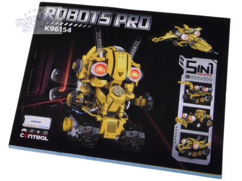 Klocki Techniczne Robots Pro 5w1 Zestaw Pilot + światło LED 673ele RC0743