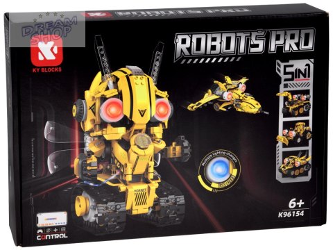 Klocki Techniczne Robots Pro 5w1 Zestaw Pilot + światło LED 673ele RC0743