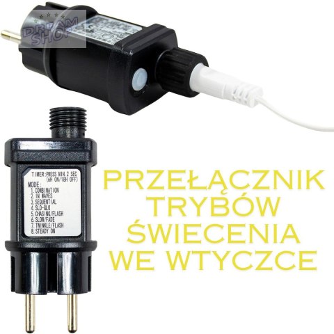 PŁOTEK DEKORACYJNY LED 8SZT CIEPŁY BIAŁY