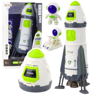 Rakieta Kosmiczna Statek Figurki Astronautów Światła Dźwięki