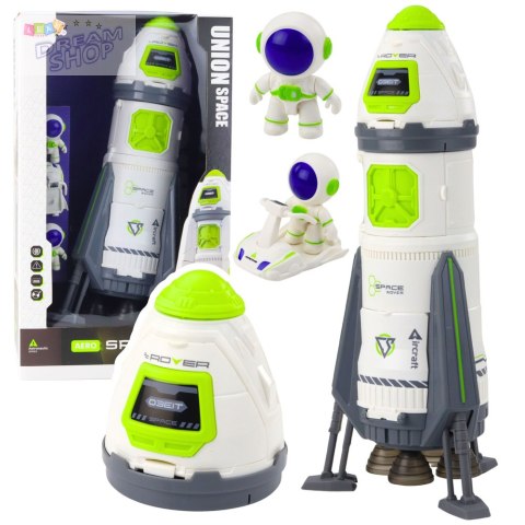 Rakieta Kosmiczna Statek Figurki Astronautów Światła Dźwięki