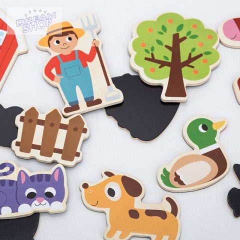 VIGA Magnetyczni Przyjaciele z Farmy 20 szt. Magnesów - Kreatywna Zabawa z Wiejskimi Zwierzątkami