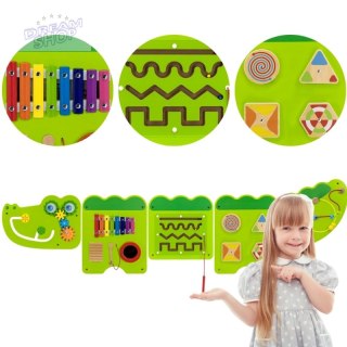 VIGA ablica Sensoryczna Manipulacyjna Krokodyl Certyfikat FSC Montessori