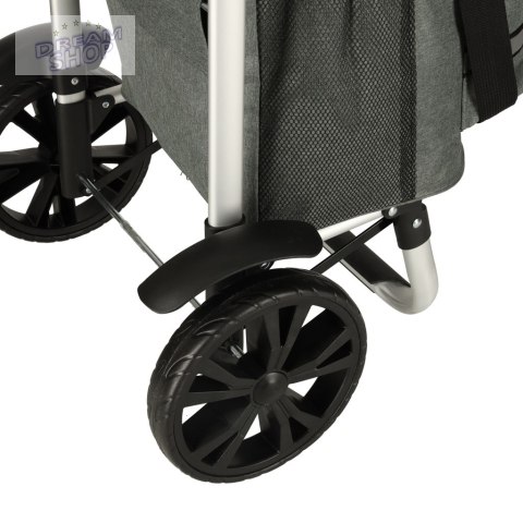 Wózek torba na zakupy na kółkach ze stelażem 100cm szary