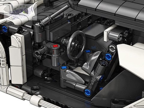 Klocki techniczne 2w1 auto sportowe statek kosmiczny 1091ele ZA5731