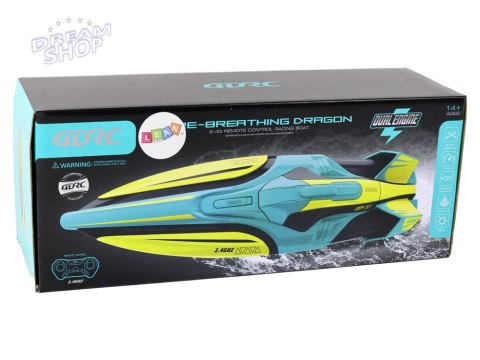 Łódź Wodna RC 2.4G Żółto-Turkusowa Wodoodporna Pilot Do Sterowania