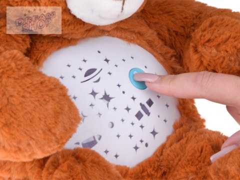 Pluszowy miś projektor gwiazd z kołysankami lampka usypiacz ZA5713