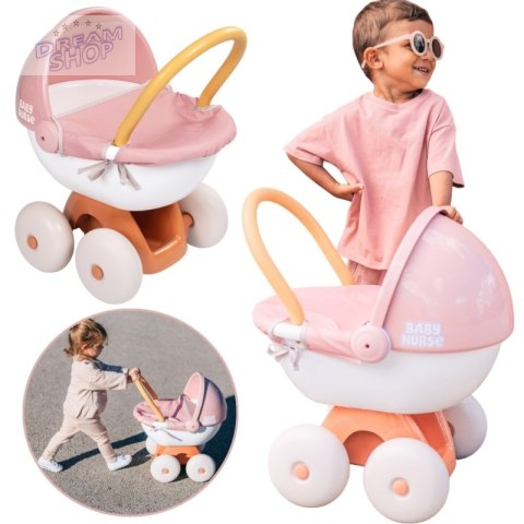 SMOBY Baby Nurse Wózek Głęboki z Plastikowym Daszkiem