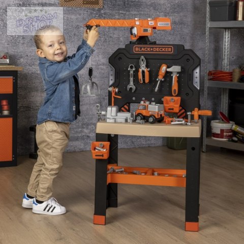 SMOBY Warsztat z Dźwigiem Black+Decker Bricolo Builder