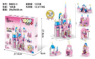 Zestaw Klocków 1000el. Zamek Księżniczki
