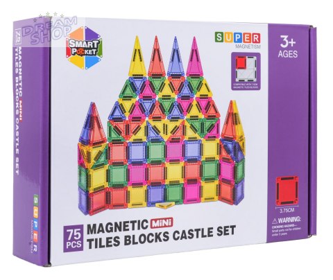 Zestaw Kolorowych Klocków Magnetycznych 75el.