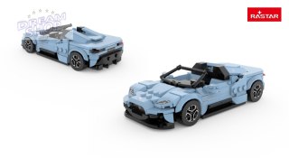 Autko 1:30 Maserati MC20 Klocki Niebieski RASTAR