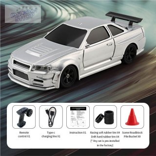 Autko R/C do Driftu 1:43 Białe + Akcesoria