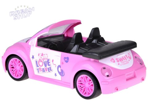 Autko dla lalki Różowy Samochód Cabrio z pilotem dla dziewczynek ZA5908