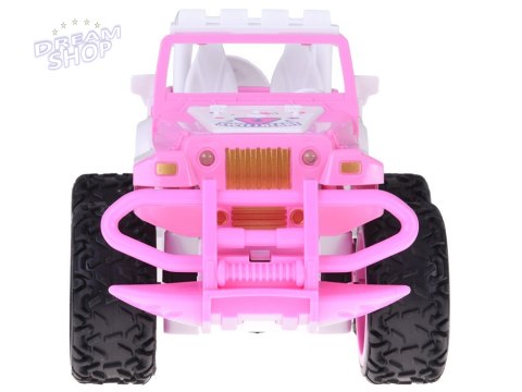 Autko dla lalki Różowy Samochód Terenowy z pilotem dla dziewczynek ZA5909