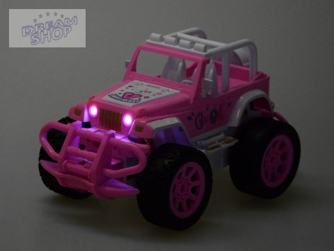 Autko dla lalki Różowy Samochód Terenowy z pilotem dla dziewczynek ZA5909