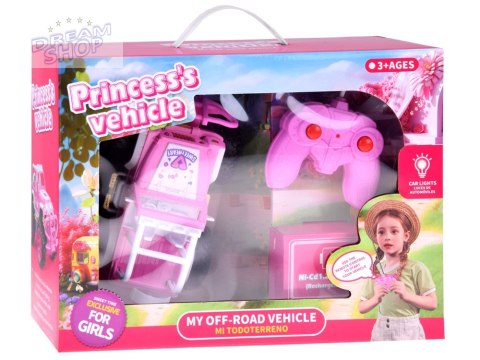Autko dla lalki Różowy Samochód Terenowy z pilotem dla dziewczynek ZA5909