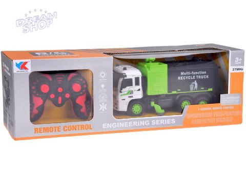 Auto Śmieciarka + światło Autko zdalnie sterowane pilotem RC0684