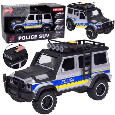 Auto terenowe Policja Radiowóz z napędem Światła + Dźwięki ZA5410