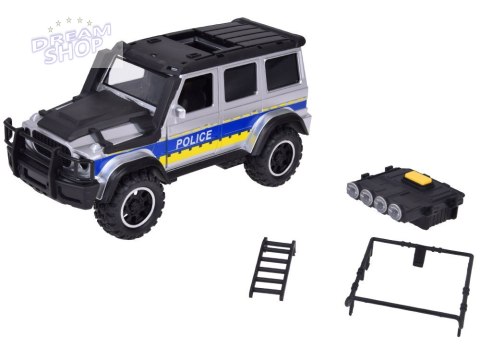 Auto terenowe Policja Radiowóz z napędem Światła + Dźwięki ZA5410