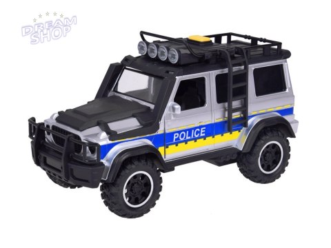 Auto terenowe Policja Radiowóz z napędem Światła + Dźwięki ZA5410