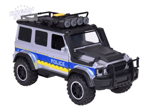Auto terenowe Policja Radiowóz z napędem Światła + Dźwięki ZA5410