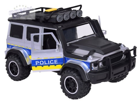 Auto terenowe Policja Radiowóz z napędem Światła + Dźwięki ZA5410