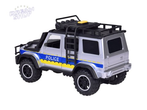 Auto terenowe Policja Radiowóz z napędem Światła + Dźwięki ZA5410