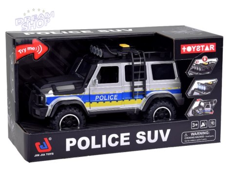 Auto terenowe Policja Radiowóz z napędem Światła + Dźwięki ZA5410