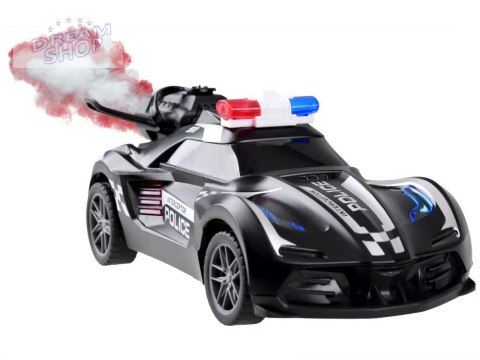 Auto zdalnie sterowane Policja dym światło RC0596