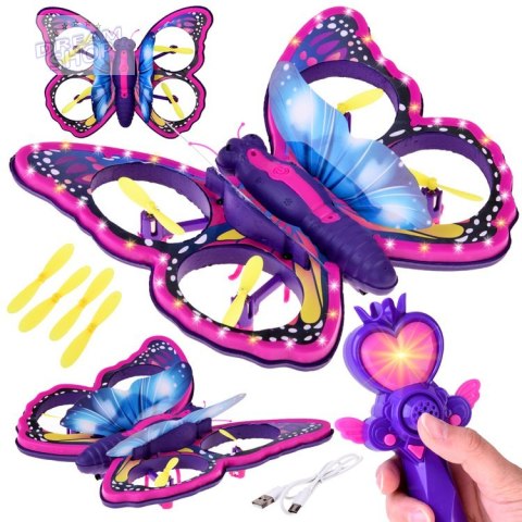 Bajecznie kolorowy Motyl Dron sterowany za pomocą Magicznej Różdżki RC0727
