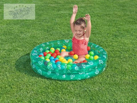 Basenik zielony z kulkami 91cm x 20cm Bestway + 50 kulek 51141