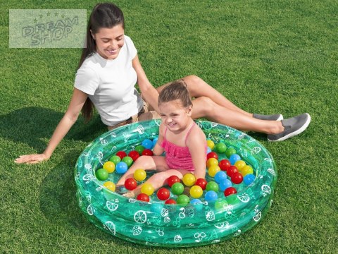Basenik zielony z kulkami 91cm x 20cm Bestway + 50 kulek 51141