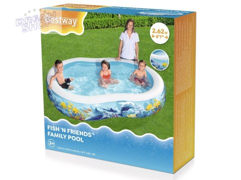 Bestawy Basen dmuchany fish'n friends 262 x 157x46cm 54118