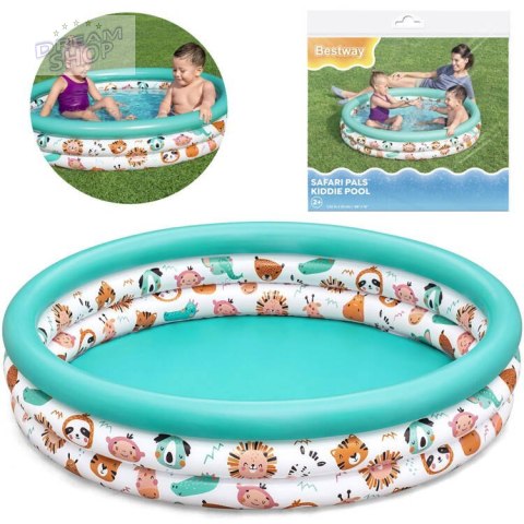 Bestway Dmuchany basen brodzik dla dzieci ZWIERZĄTKA Z SAFARI 122cm 51226