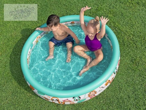 Bestway Dmuchany basen brodzik dla dzieci ZWIERZĄTKA Z SAFARI 122cm 51226