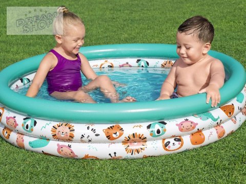 Bestway Dmuchany basen brodzik dla dzieci ZWIERZĄTKA Z SAFARI 122cm 51226